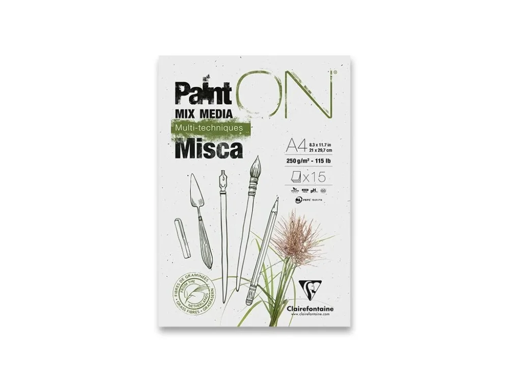 Blok Clairefontaine Paint On Misca - A4, 15 listů, 250 g Nejlepší Volba