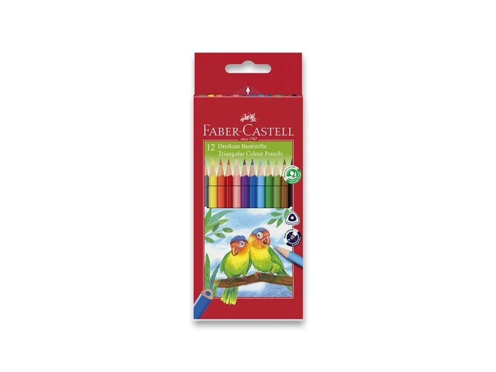Nejlepší Volba Pastelky Faber-Castell trojhranné - 12 barev + ořezávátko