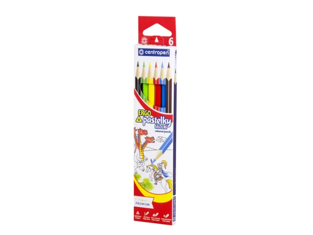Nejlepší Volba Pastelky Centropen ERGO - 6 barev