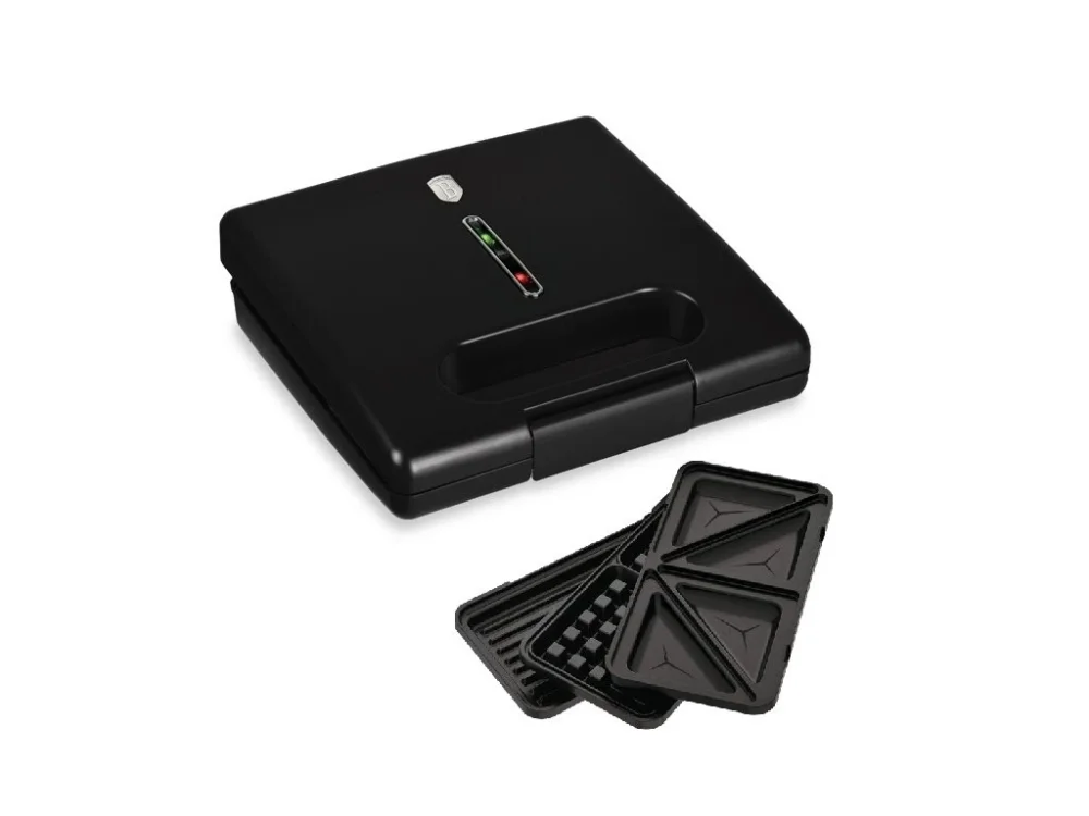 BERLINGERHAUS Sendvičovač 3 v 1 s nepřilnavým povrchem 780 W Matte Black Collection BH-9638 Nejprodávanější