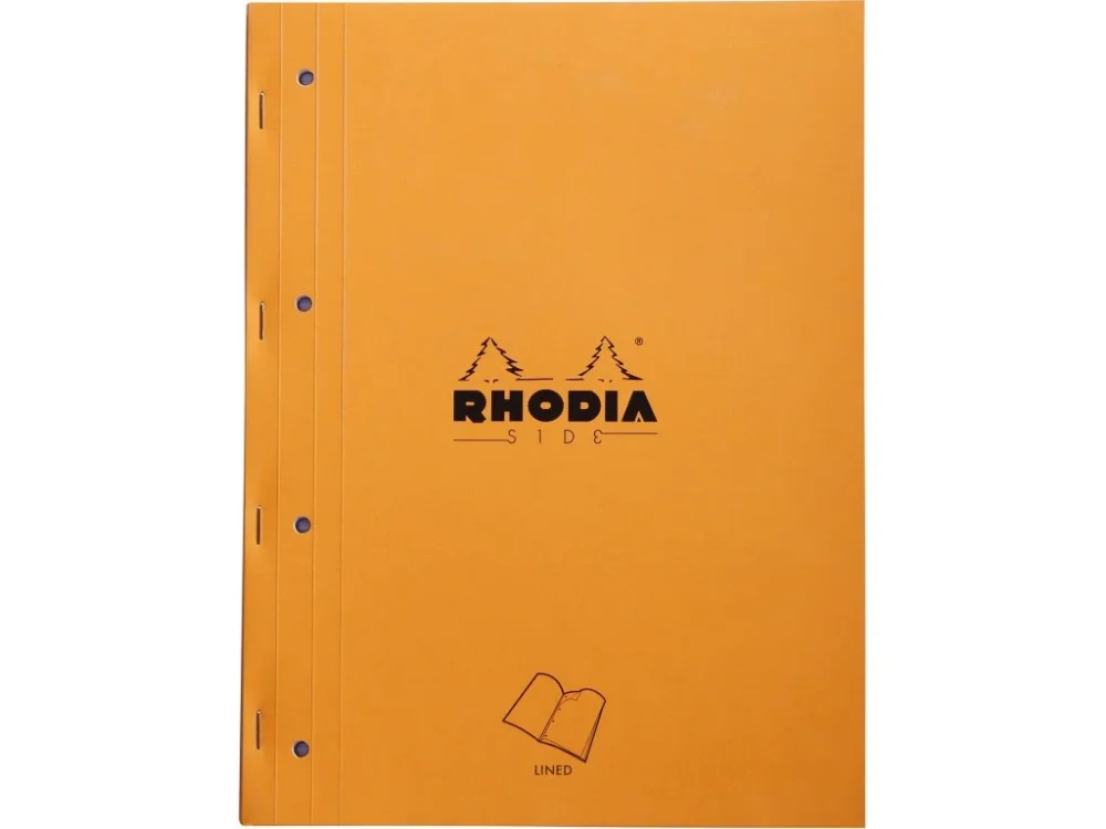 Víkendová Akce Clairefontaine, Poznámkový blok Rhodia Basics, A4+, 80 listů, linkovaný, boční otevírání, oranžový