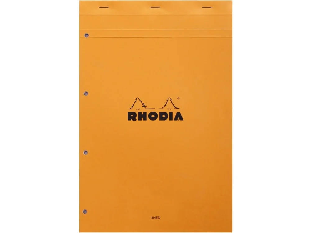 Clairefontaine, Poznámkový blok Rhodia Basics, A4+, 80 listů, linkovaný, oranžový Expresní Doručení