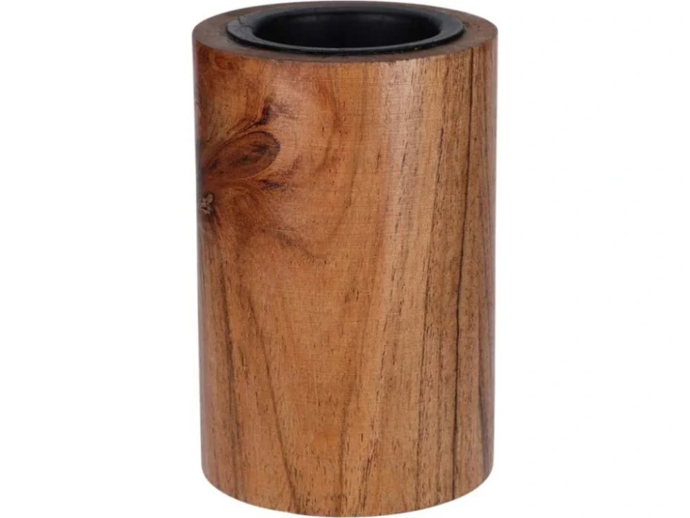 Pouze Dnes HOMESTYLING Svícen na čajovou svíčku pr. 6 x 10 cm dřevěný KO-A93000390