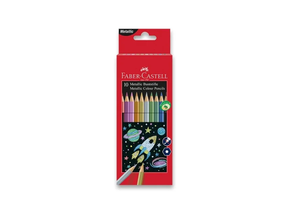 Pastelky Faber-Castell - 10 barev, metalické Nová Kolekce