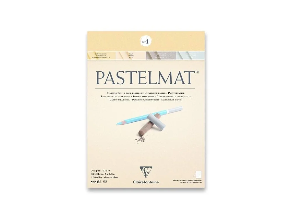 Blok Clairefontaine Pastelmat No.1 - 18 x 24 cm, 12 listů, 360 g Koupit Online