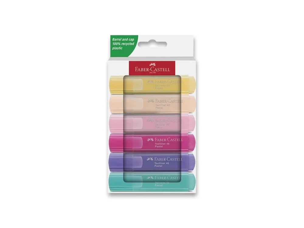 Hit Sezóny Zvýrazňovač Faber-Castell Textliner 46 Pastel - sada 6 ks