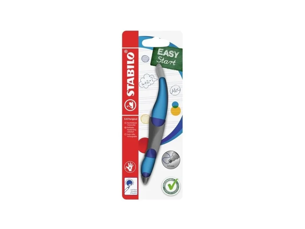 Sezónní Sleva Ergonomické pero Stabilo EASY pro praváky, modré