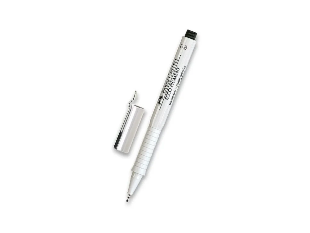 Akční Nabídka Popisovač Faber-Castell Ecco Pigment - 0,8 mm, černý