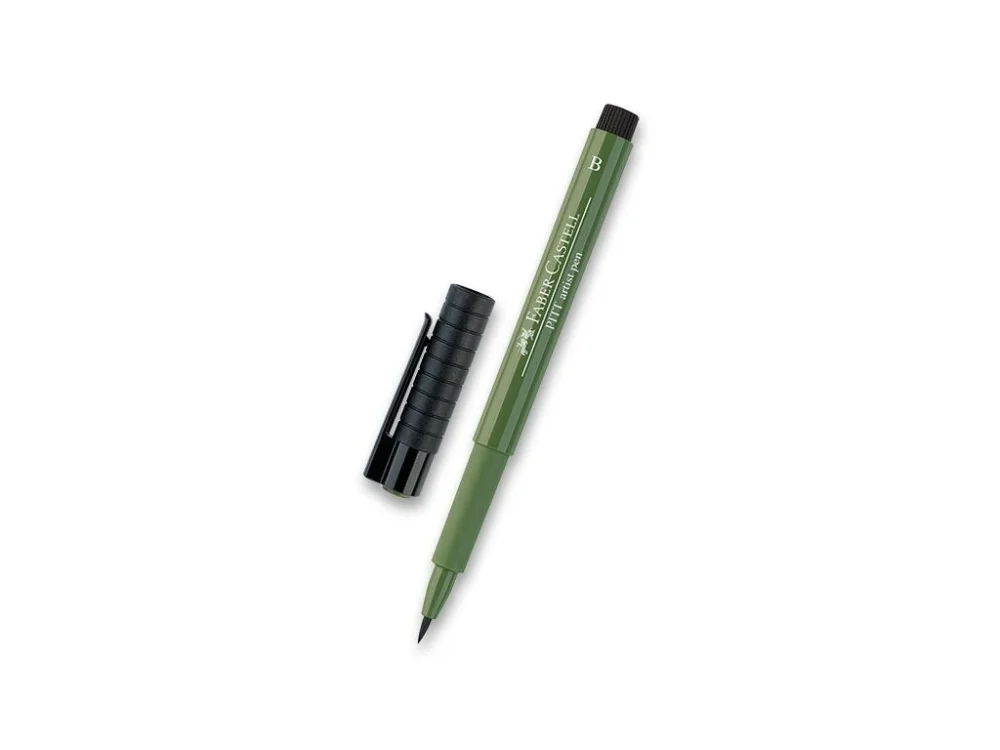 Popisovač Faber-Castell Pitt Artist Pen Brush - 174, chromium green opaque Oblíbený