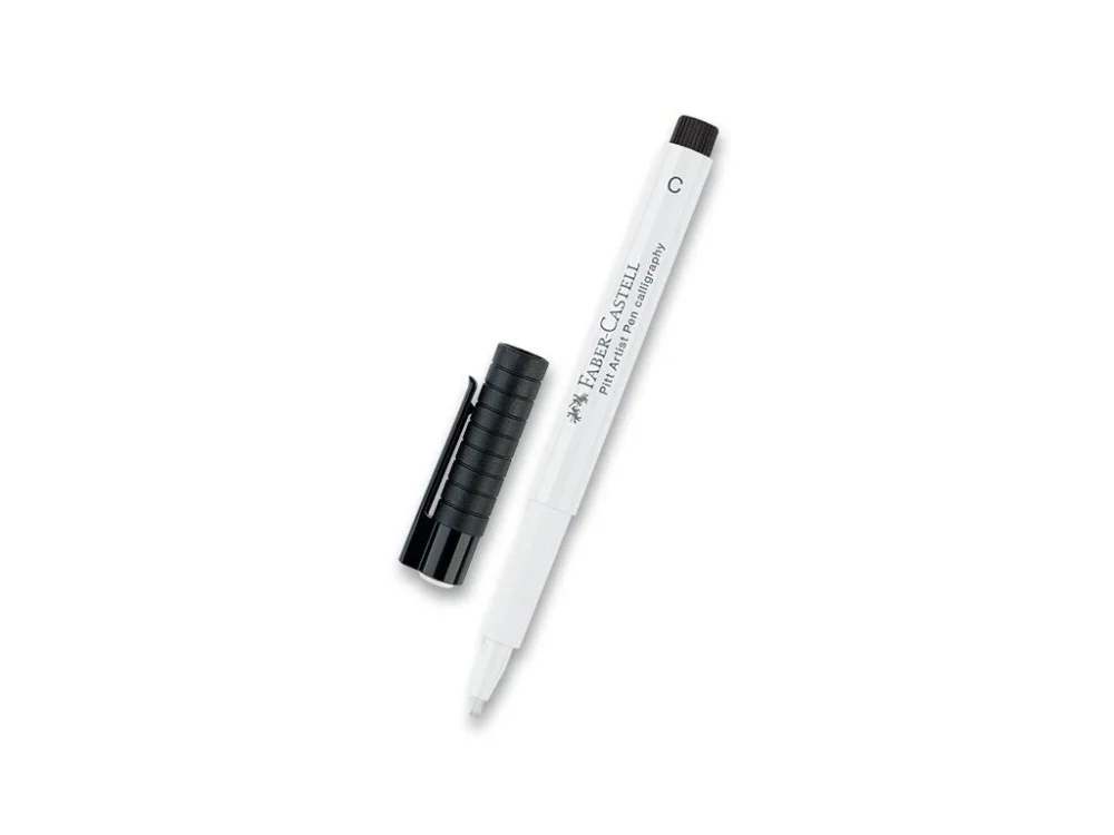 Ověřený Popisovač Faber-Castell Pitt Artist Pen Calligraphy - bílý