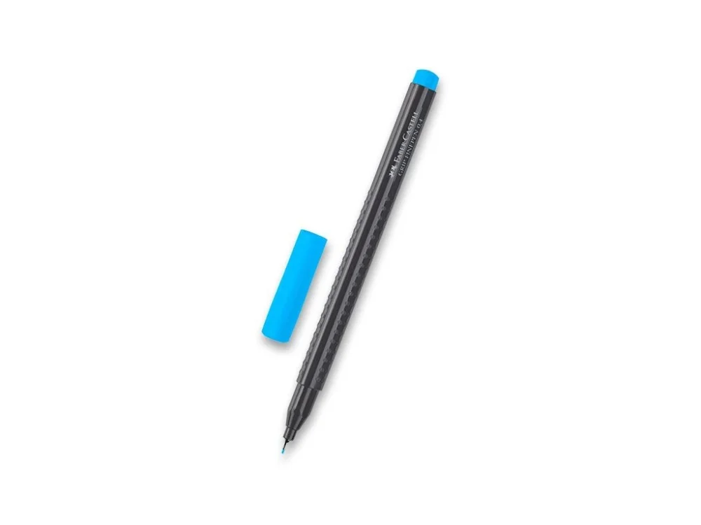 Novinka Fineliner Faber-Castell Grip 1516, 0,4 mm - sv. modrá