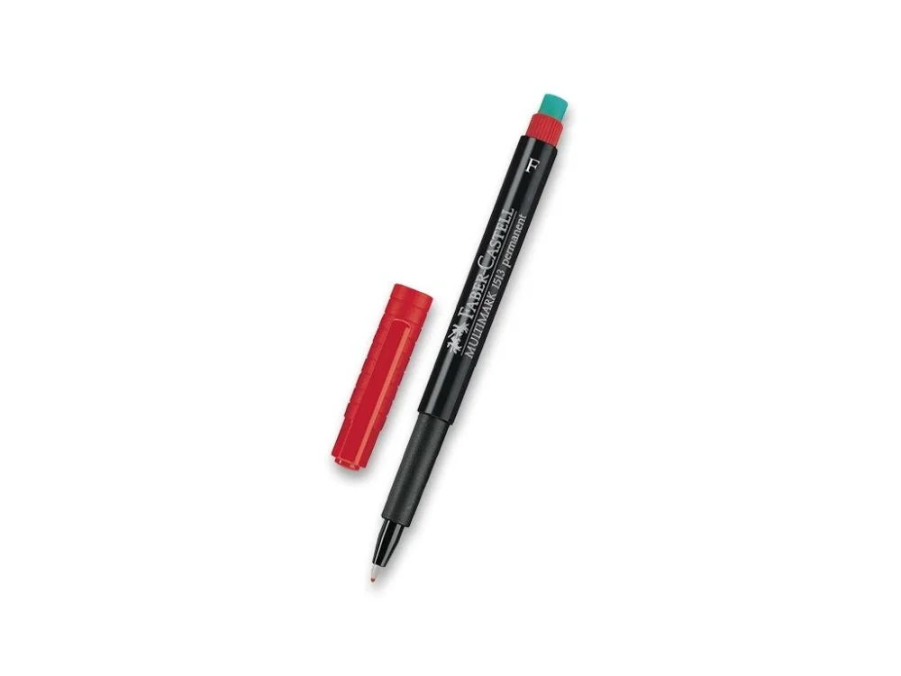 Permanentní popisovač Faber-Castell 1513 F - čevený Výprodej