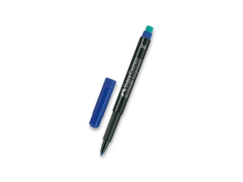 Permanentní popisovač Faber-Castell 1525 M - modrý Autentický