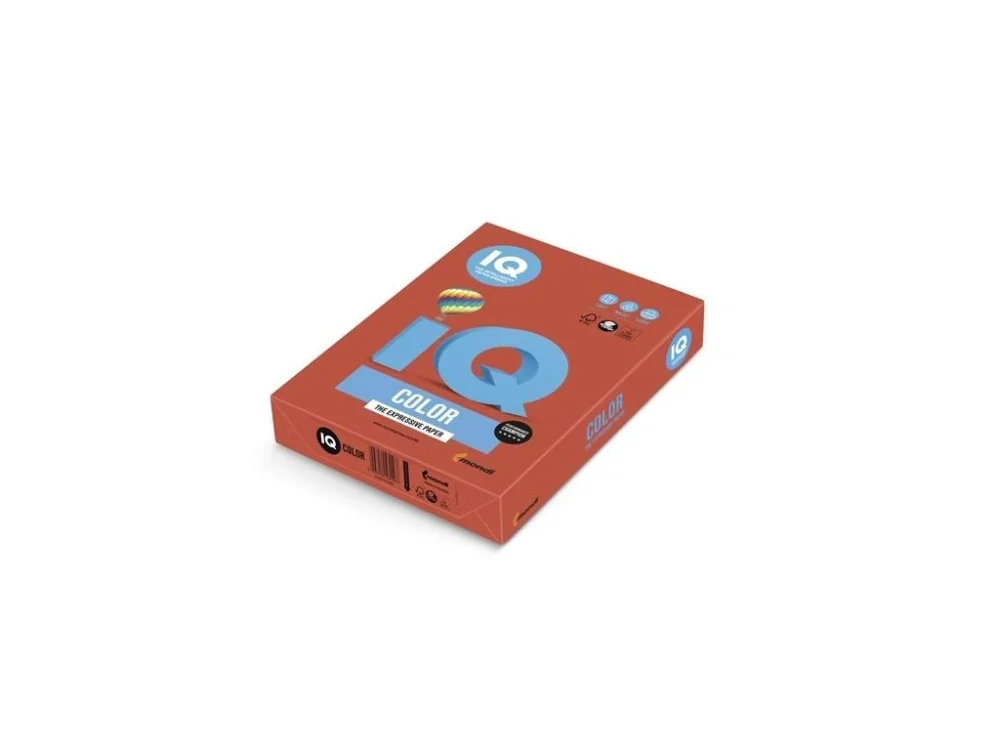 Barev.papír IQ A4-CO44,kor.červ.,120g/m2,250l. Zlevněný