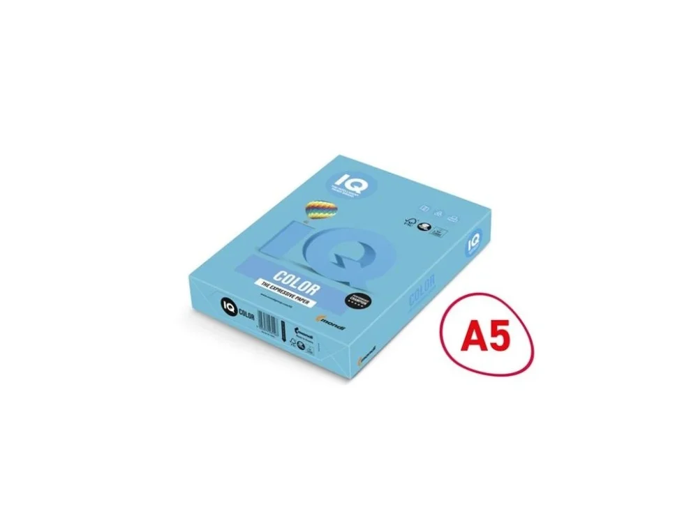 Bar.papír IQ Color A5-AB48,azur.mod.,80 g/m2,500l. Časově Omezené