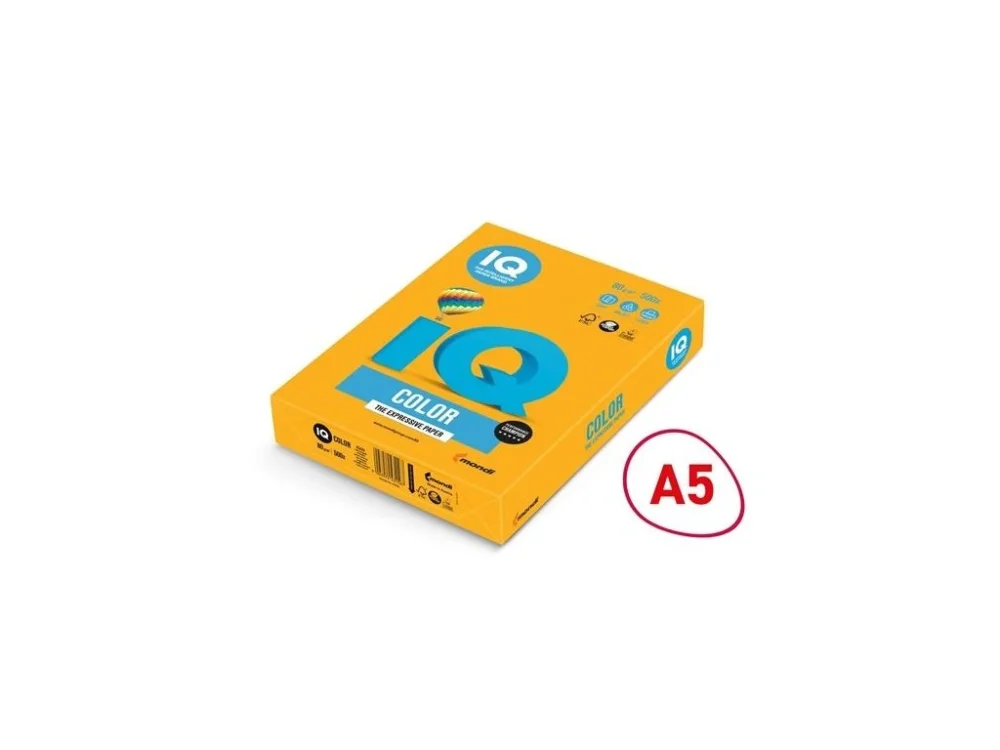 Bar.papír IQ Color A5-AG10,starozl.,80 g/m2,500l. Výprodej