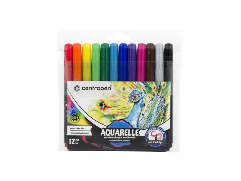Akční Cena Popisovače Centropen Aquarelle 8683/12 - sada 12 ks