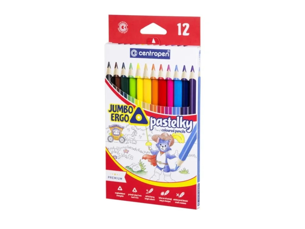Top Prodej Pastelky Centropen 9522 JUMBO ERGO - 12 barev