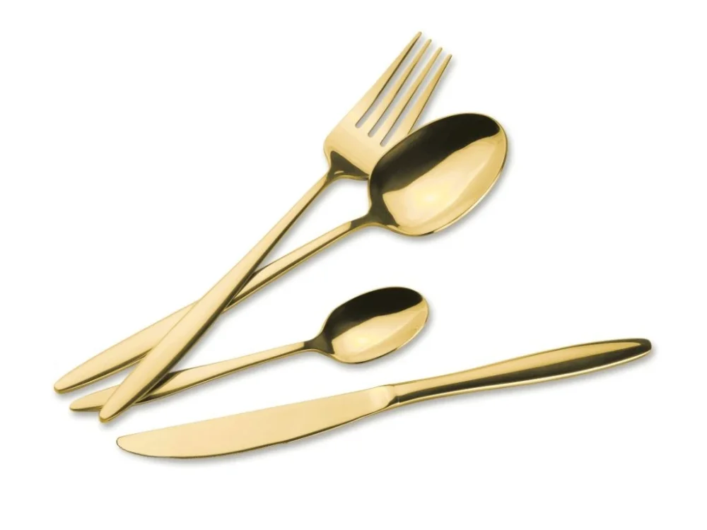 EXCELLENT HOUSEWARE Sada příborů nerez 24 ks ZLATÁ KO-CC4100940 Značkový
