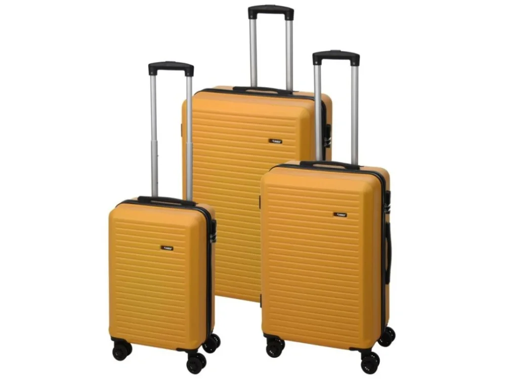 Zlevněný PROWORLD Cestovní kufr na kolečkách sada 3 ks 50/60/70cm žlutá KO-DG4700040