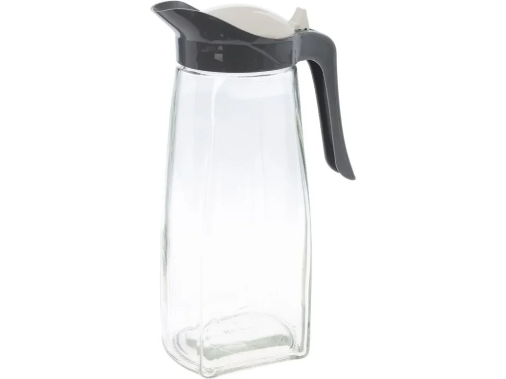Sleva EXCELLENT HOUSEWARE Skleněná konvice na čaj i vodu 1,5 l šedá KO-024001980seda