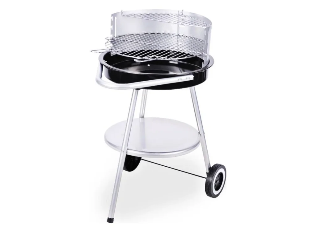 Koupit Online BBQ Zahradní gril na dřevěné uhlí chrom 47 x 75 cm KO-C83000450