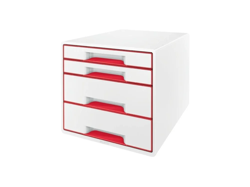 Objednat Nyní Zásuvkový box Leitz WOW - 2+2 zásuvky / červená
