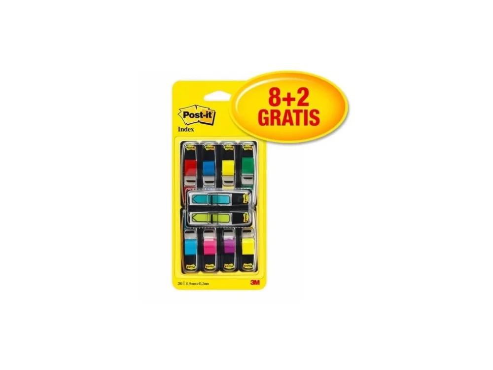 Pouze Dnes Záložky Post-it, 11,9 x 43,2 mm, mix barev 8+2