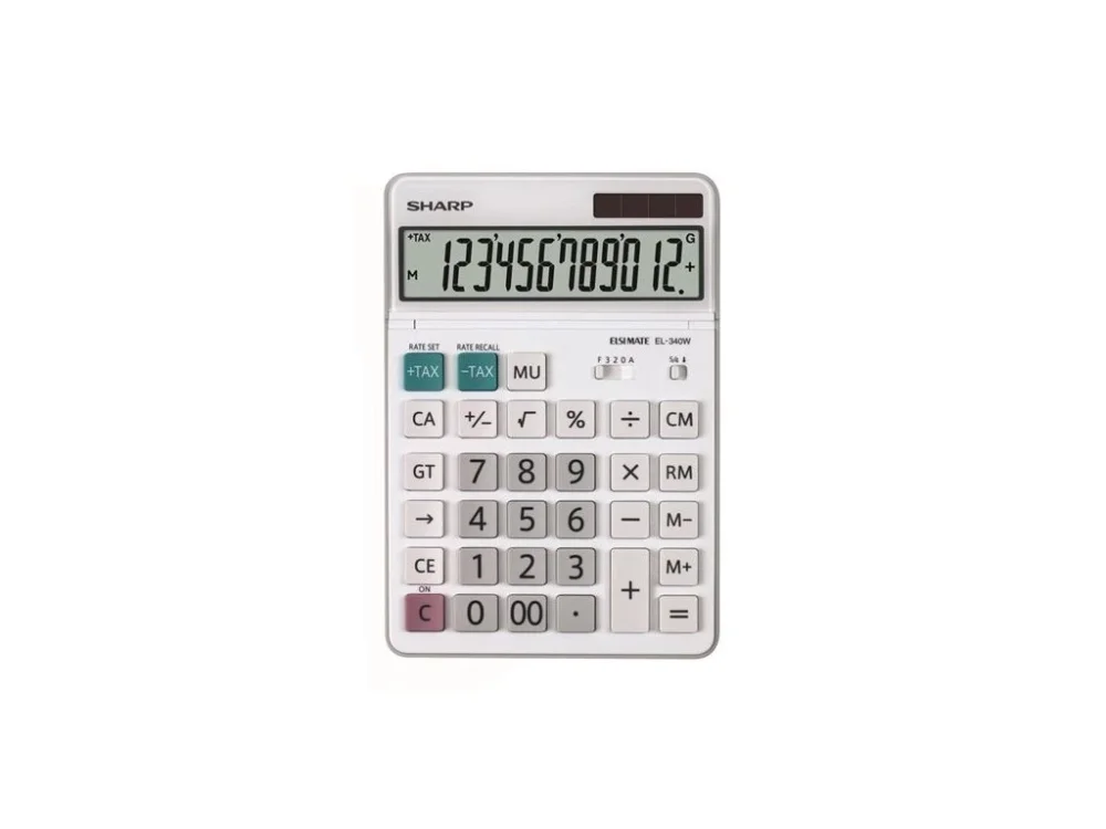 Koupit Online Stolní kalkulačka Sharp EL340W 12-m.,nakl.displ.