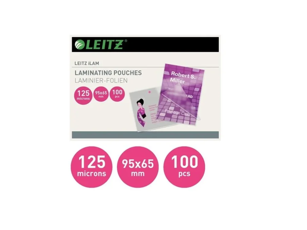 Objednat Nyní Laminovací fólie Leitz 65x95mm, 125 mic, 100 ks