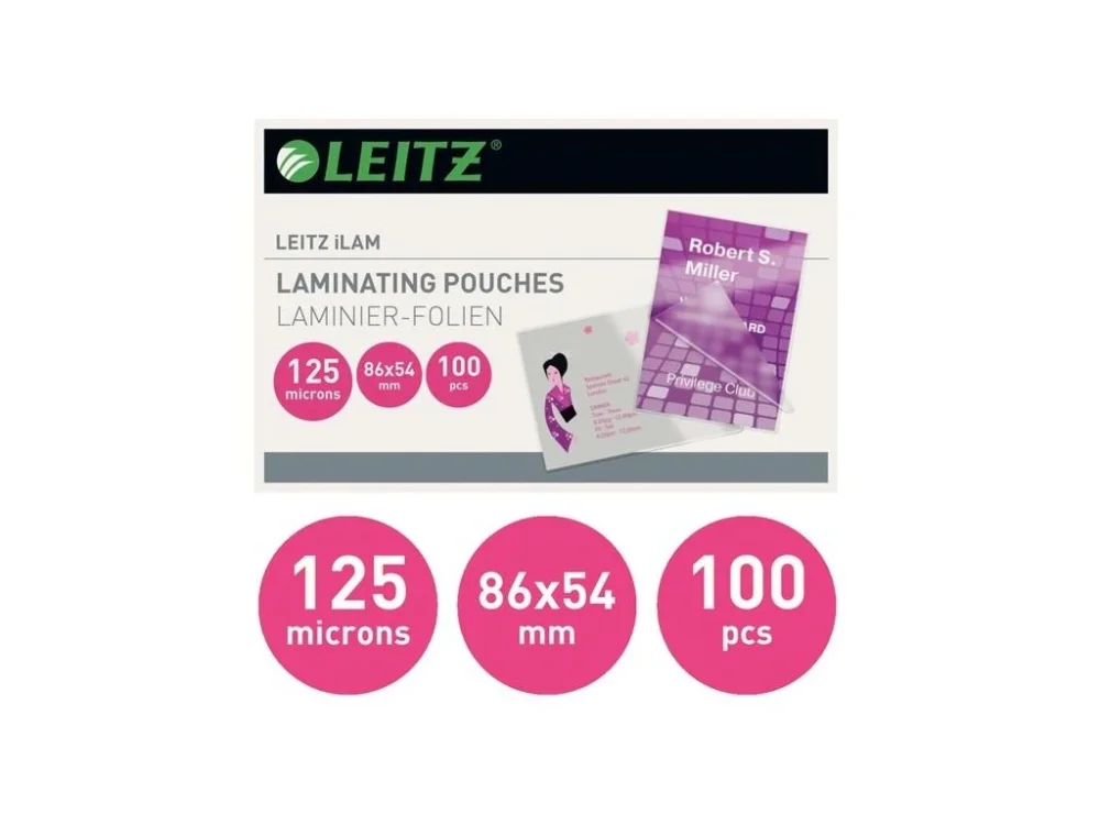 Aktuální Laminovací fólie Leitz 54x86mm, 125 mic, 100 ks