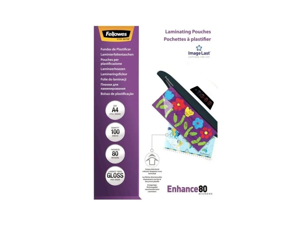 Časově Omezené Laminovací fólie Fellowes A4, 2x80mic, 100 ks