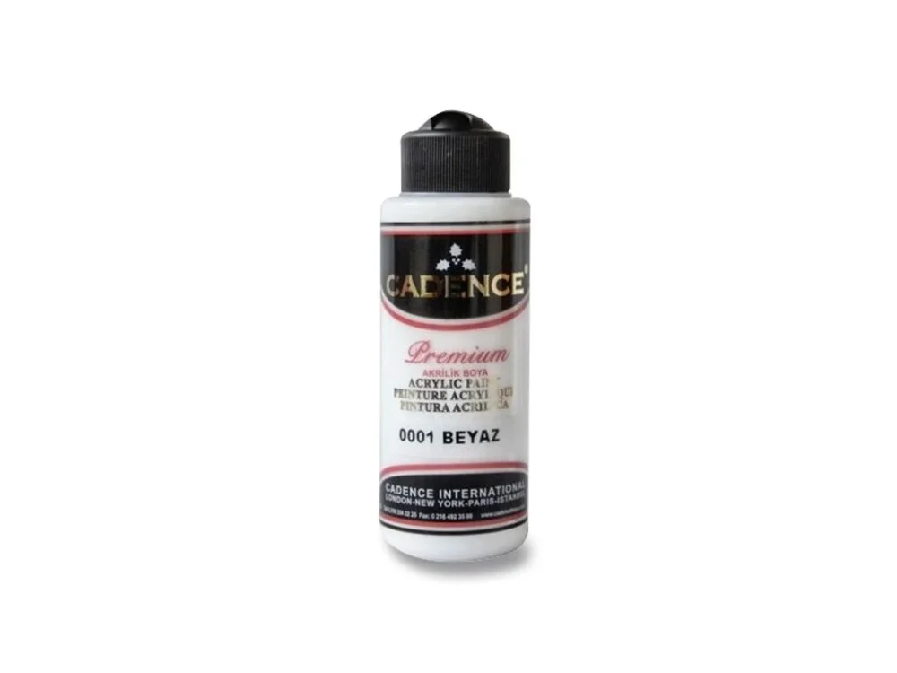 Akrylová barva Cadence Premium, 120 ml - bílá Hit Sezóny