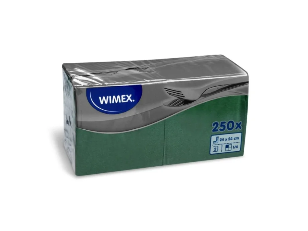 Top Prodej Wimex papírové ubrousky koktejlové zelené 2-vrstvé 24 cm x 24 cm 250ks