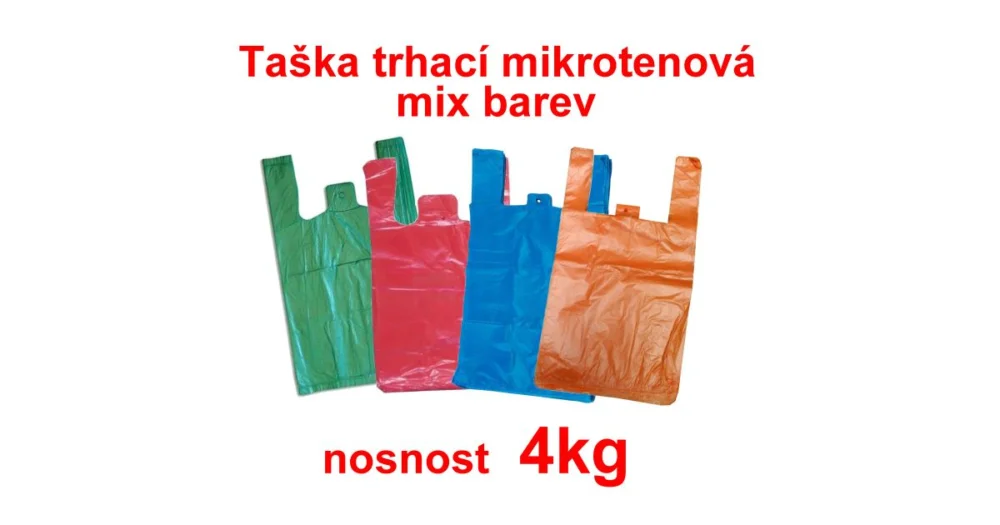 Sezónní Sleva Taška trhací MI4kg/100ks,červená 8my