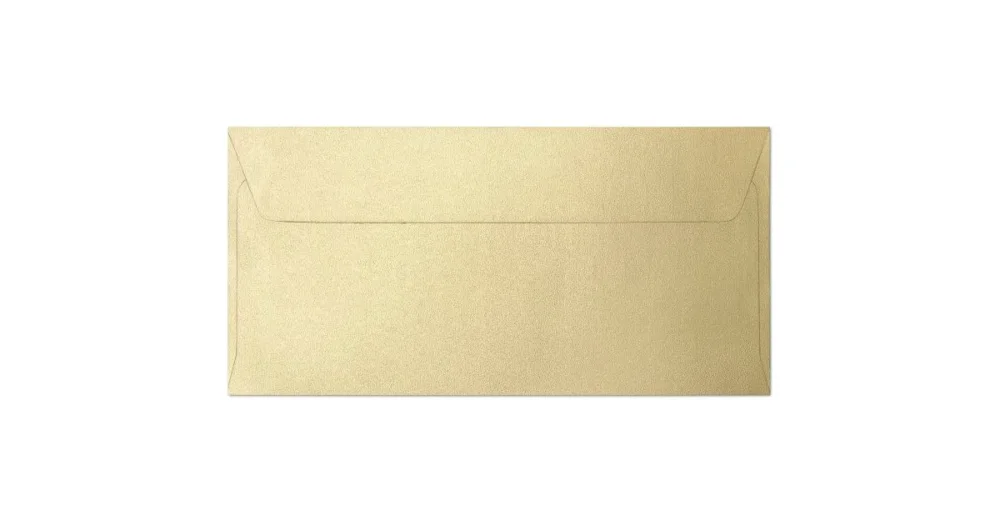 Obálka DL Galeria Papieru Pearl zlatá 120g, 10ks/bal, cena za kus Zlevněný