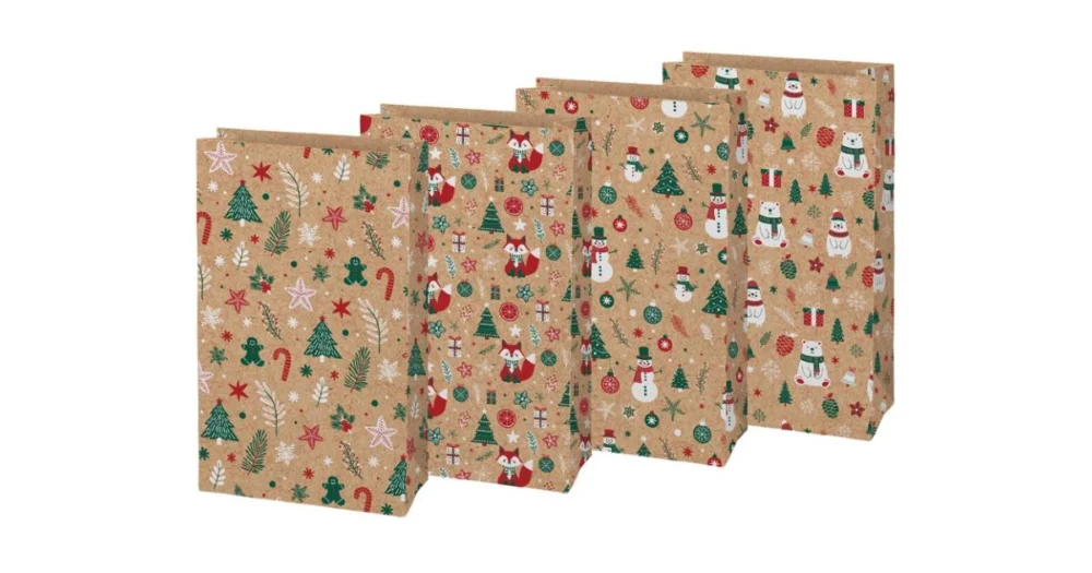 Sáček papírový vánoční KRAFT15x27x9cm mix 5252928 Must-Have