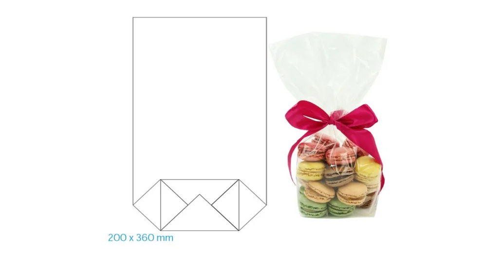 Sáček celofán 200x360mm křížové dno Nízká Cena