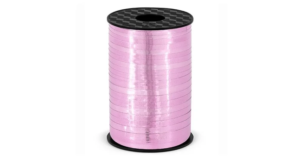 Sezónní Sleva Stuha(špulka) -5mm/225m metalická růžová