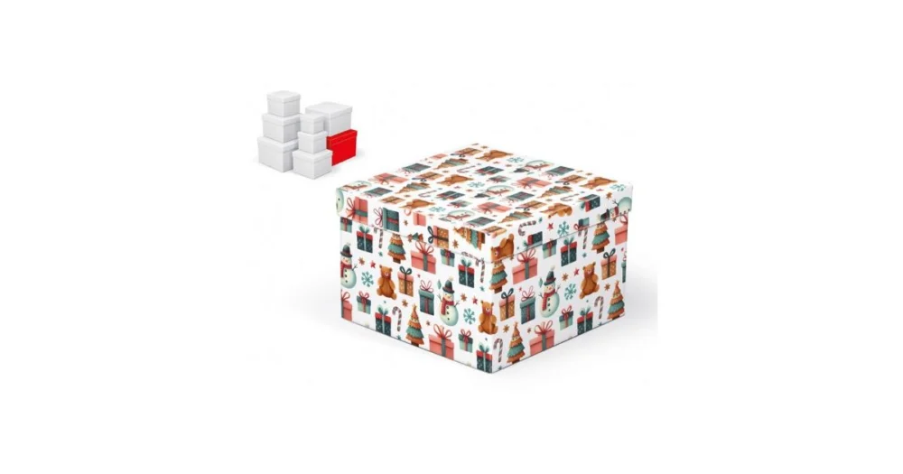 Koupit Online Krabice dárková vánoční C-V008-H 22x22x15cm 5371167