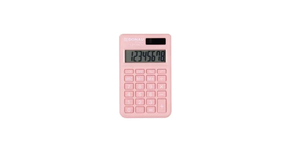Zlevněný Kalkulačka kapesní Donau - K-DT2082, 8-míst, světle oranžová