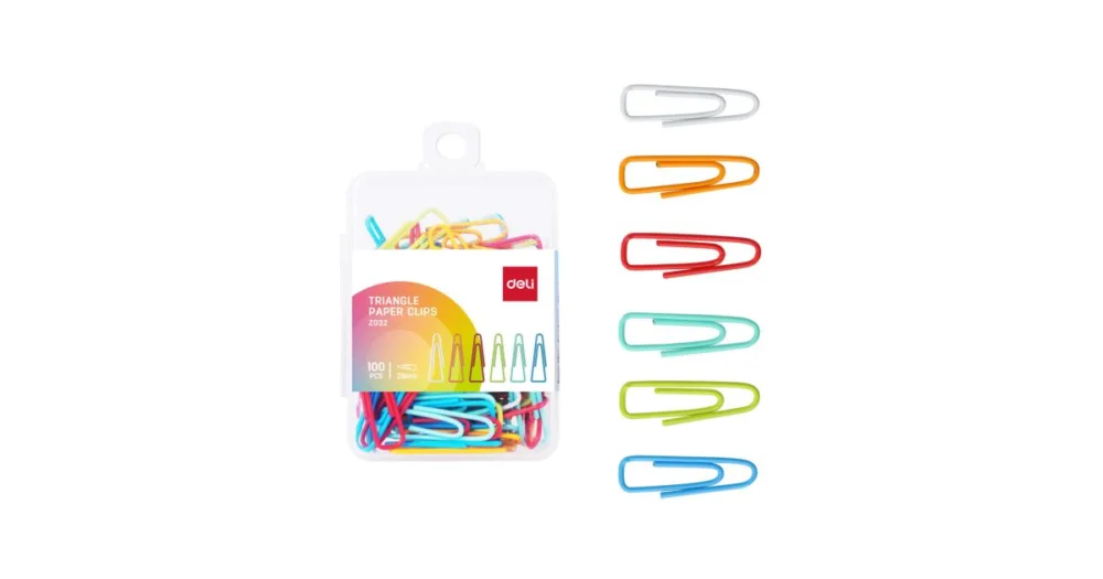 Originální Sponky kancelářské 28mm barevné 100ks DELI EZ032