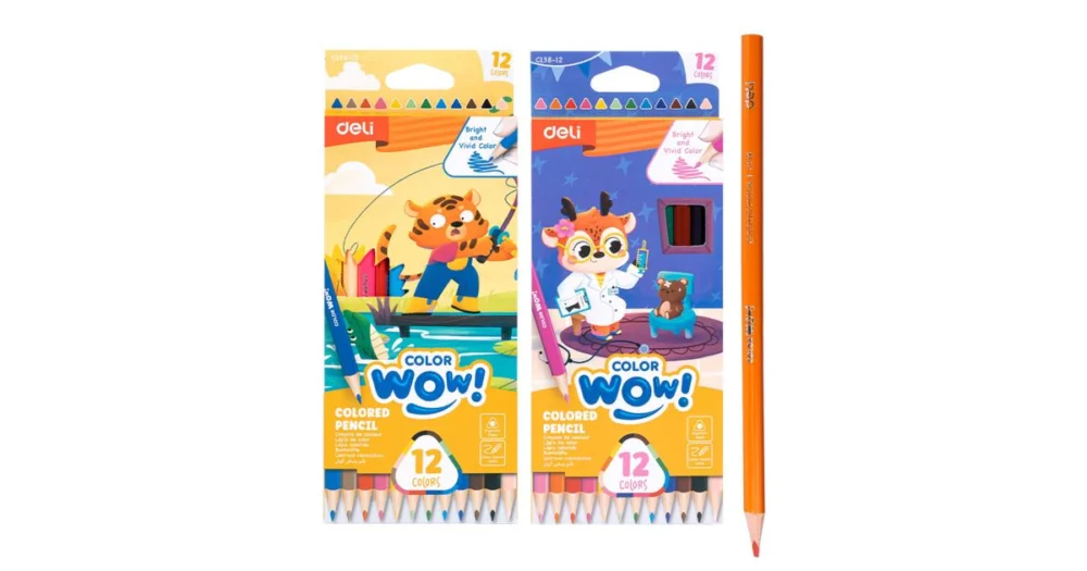 Pastelky trojhranné 12 barev WOW DELI EC138-12 mixE330496 Hit Sezóny