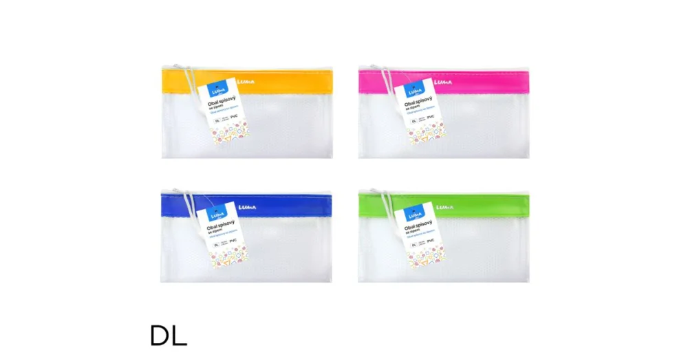 Must-Have Obal spisový se zipem síťovaný DL, PVC LUMA mix