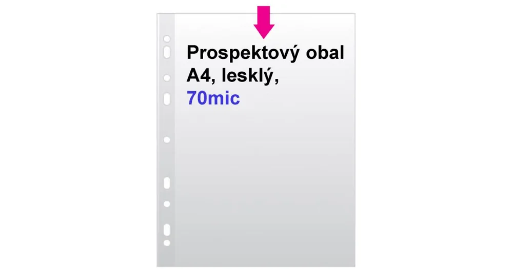 Obal prospektový A4/EURO 70my, čirý, 1ks/100 E80 Horká Nabídka
