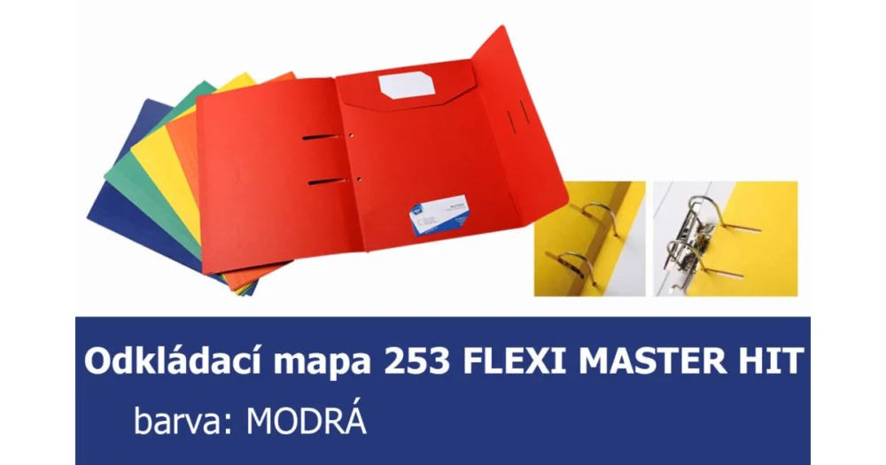 Akční Nabídka Mapa odkládací 253 FLEXI MASTER HIT, modrá, 250g, 3 klopy, 1ks/1bal223.01