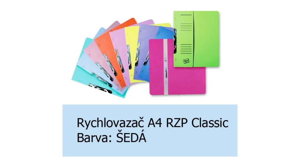 Rychlovazač RZP A4, Classic HIT, Šedý, 240g, 1ks/50, závěsný s potiskem - půlený, 105.07 Přímo Od Výrobce