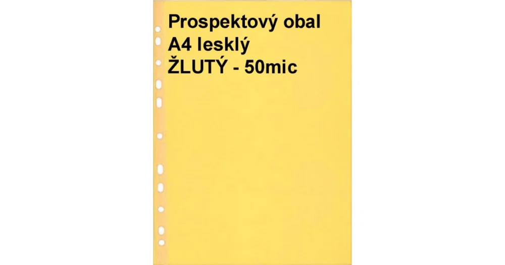 Obal prospektový A4/EURO 50my, žlutý, lesklý, 1ks/100 PH 101Ž10329043 Cenově Výhodný