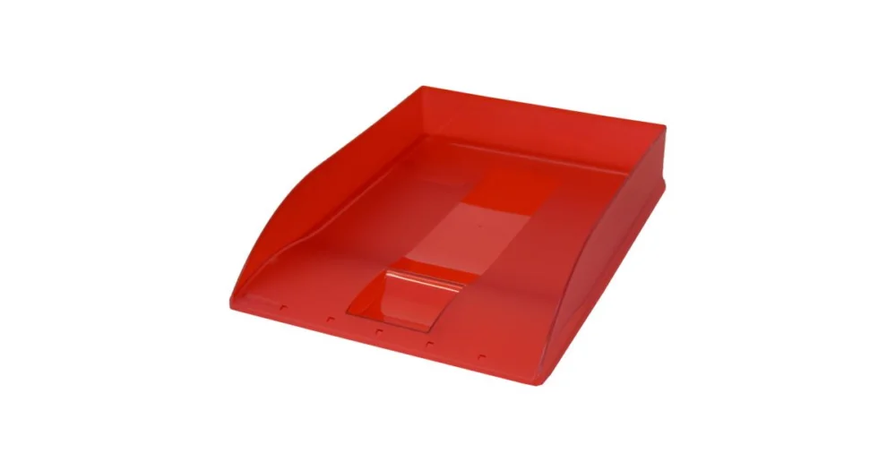 Box kancelářský - plný, červený transparentní HERLITZ 10653814 Cenově Výhodný