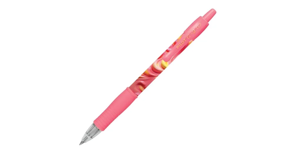 Zlevněný Roller gelový PILOT G-2 Flow Ltd., 0.7, (M) střední, modrý inkoust, růžový 2605-709-FL